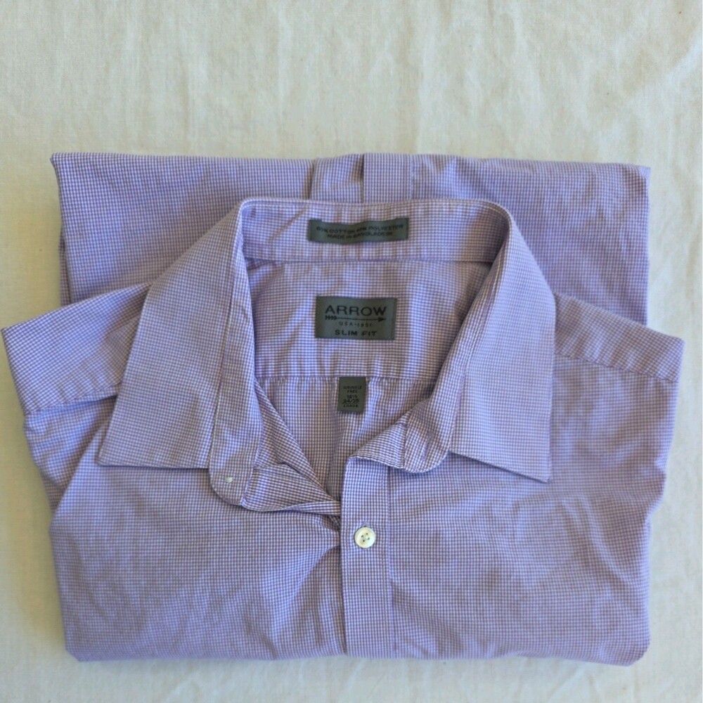 Men's Long Sleeve Classic Fit Dress Shirt - 16 1/2 34-36 - ARROW